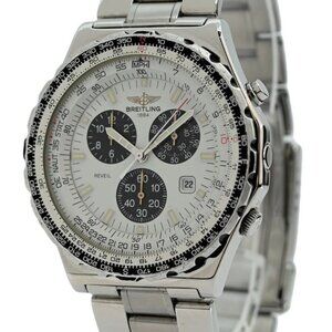 Breitling 42mm Men's Navitimer Jupiter Pilot Reveil White Dial Watch